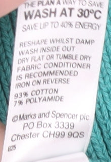 Marks and Spencer Women's Green Full Zip Jumper Size 18