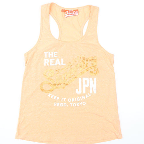 Superdry Women's Orange Tank Top - Size S - Casual Style