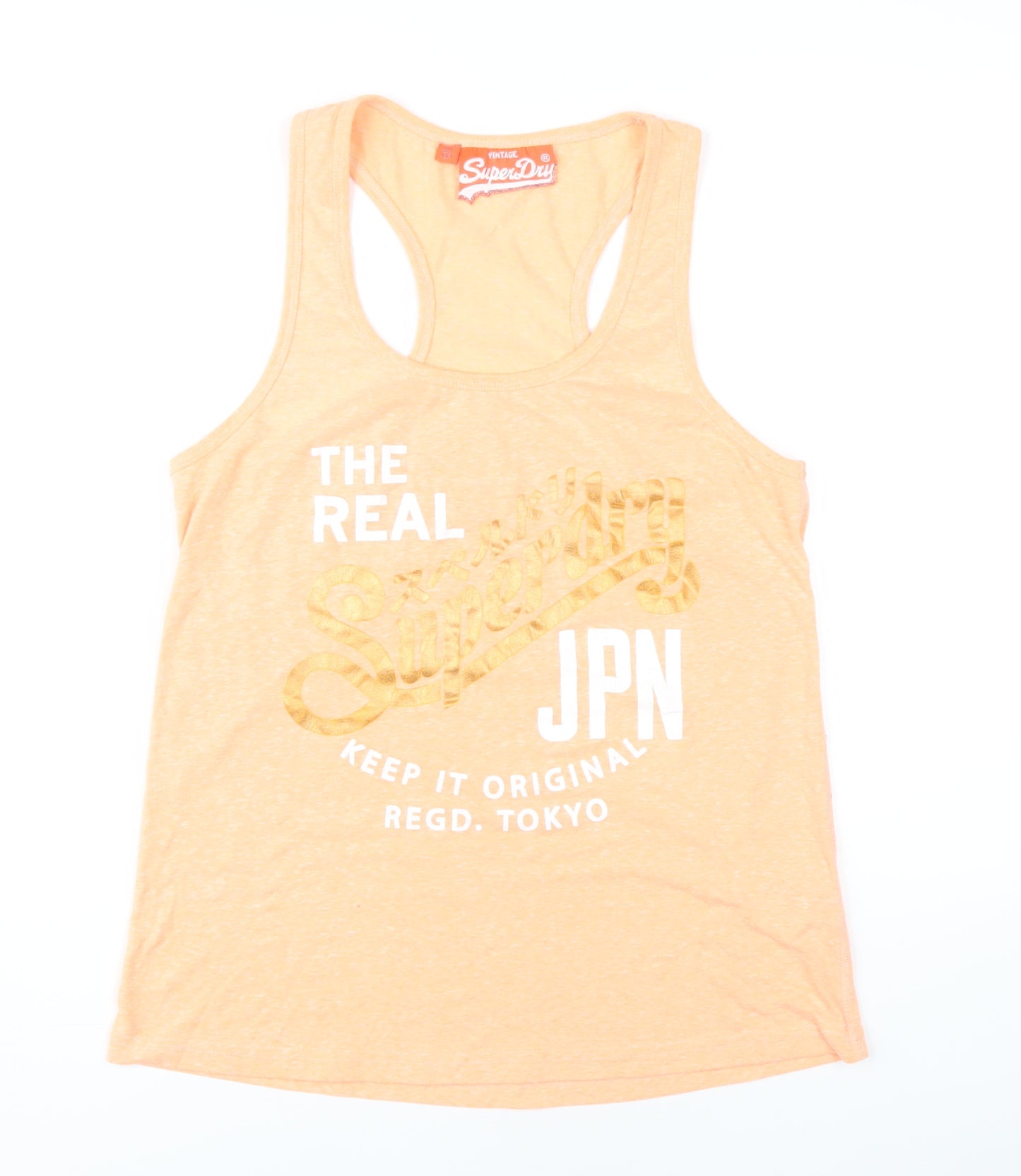 Superdry Women's Orange Tank Top - Size S - Casual Style
