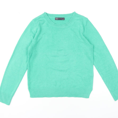 Marks and Spencer Women's Green Pullover Jumper Size 8
