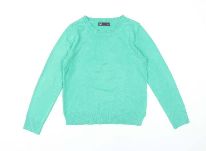 Marks and Spencer Women's Green Pullover Jumper Size 8