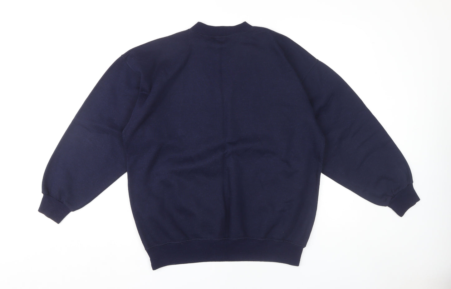 Whytes Men's Blue V-Neck Logo Sweatshirt M