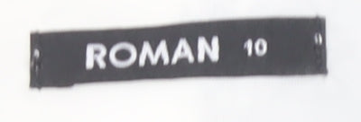 Roman Women's Black & White Polka Dot Fit & Flare Dress Size 10