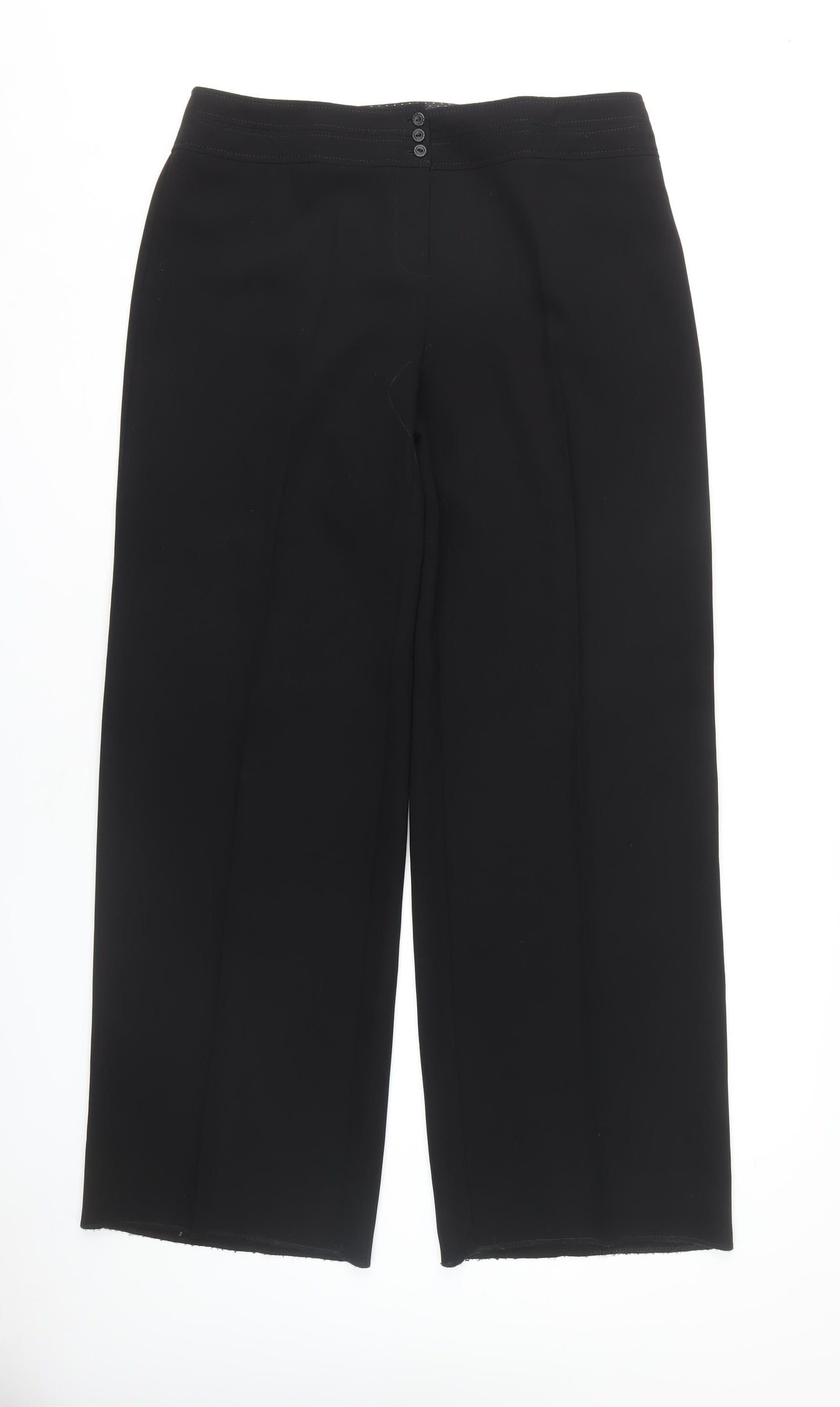Dunnes Women's Black Flame-Resistant Trousers, Size 14