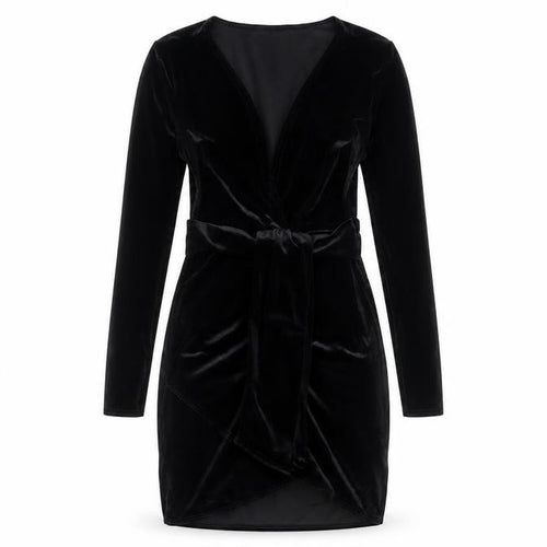Femme Luxe Women's Black Velvet Dress Size 12