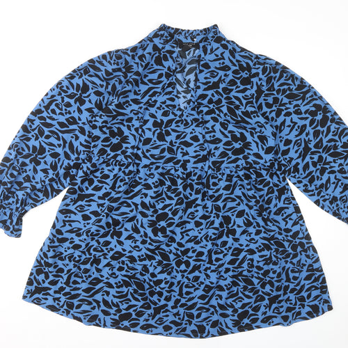 New Look Women's Blue Animal Print Dress Size 10