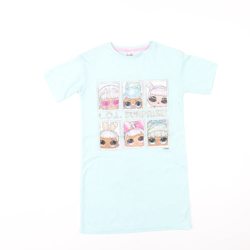 L.O.L. Surprise! Girls Blue Nightshirt 6-7Y Graphic Print Short Sleeve