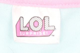 L.O.L. Surprise! Girls Blue Nightshirt 6-7Y Graphic Print Short Sleeve