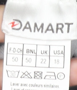 Damart Women's A-Line Floral Skirt, Black, Size 22