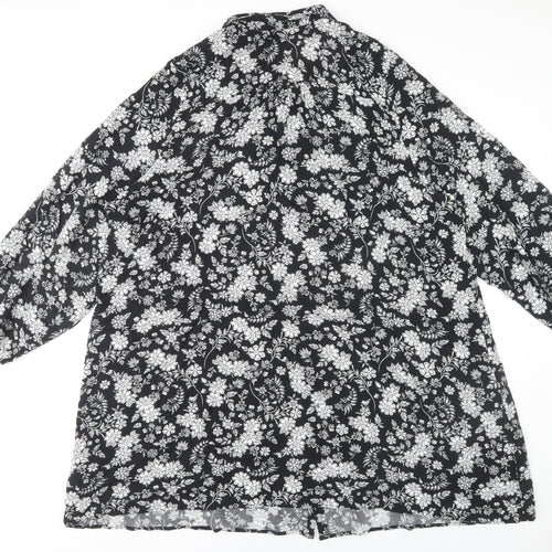 Marks and Spencer Women Black Floral Dress Size 24