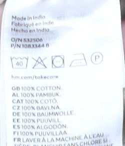 H&M Women's Beige Cargo Trousers Size 12 Elastic Waist