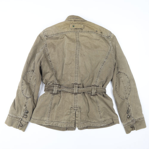 Next Women's Brown Canvas Belted Jacket Size 14