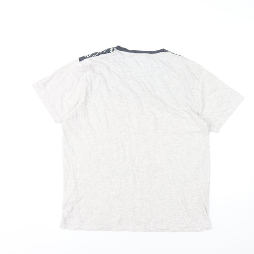 Brave Soul Unisex White T-Shirt M Geometric Casual