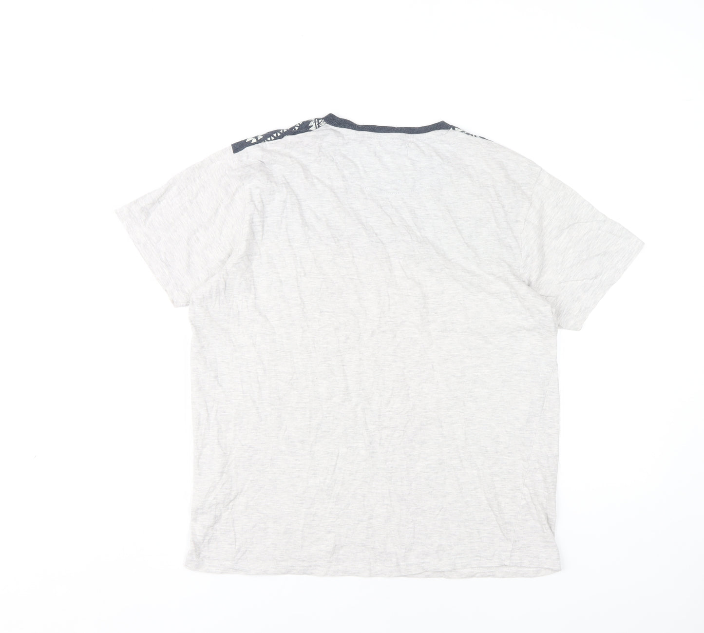 Brave Soul Unisex White T-Shirt M Geometric Casual