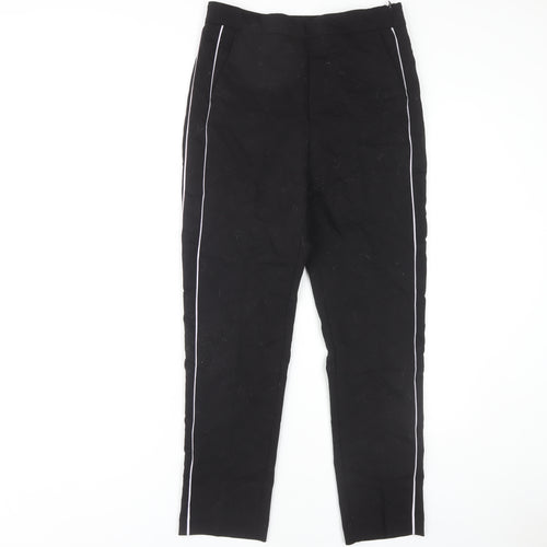 Zara Basic Women's Black Straight Trousers M
