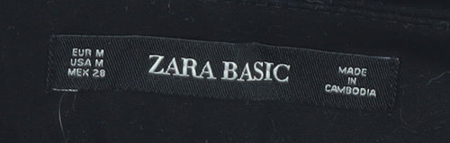 Zara Basic Women's Black Straight Trousers M