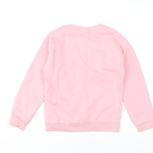 Disney Primark Girls Pink Stitch Sweatshirt 11 Years Pullover