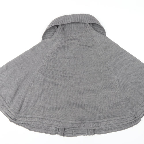 M&Co Women's Grey Cable-Knit Cape Jumper M