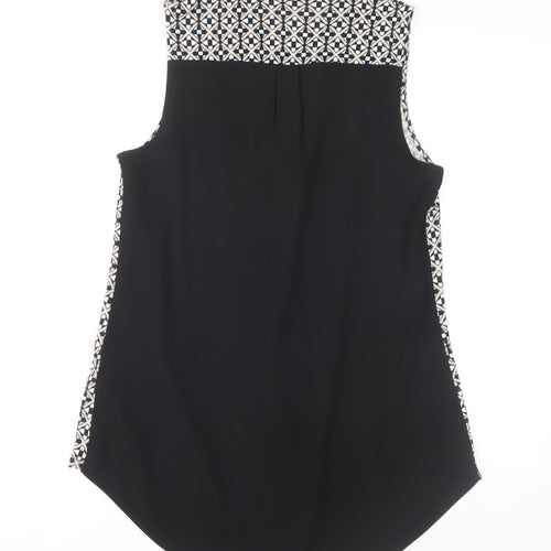 Next Women's Black Geometric Sleeveless Top Size 14