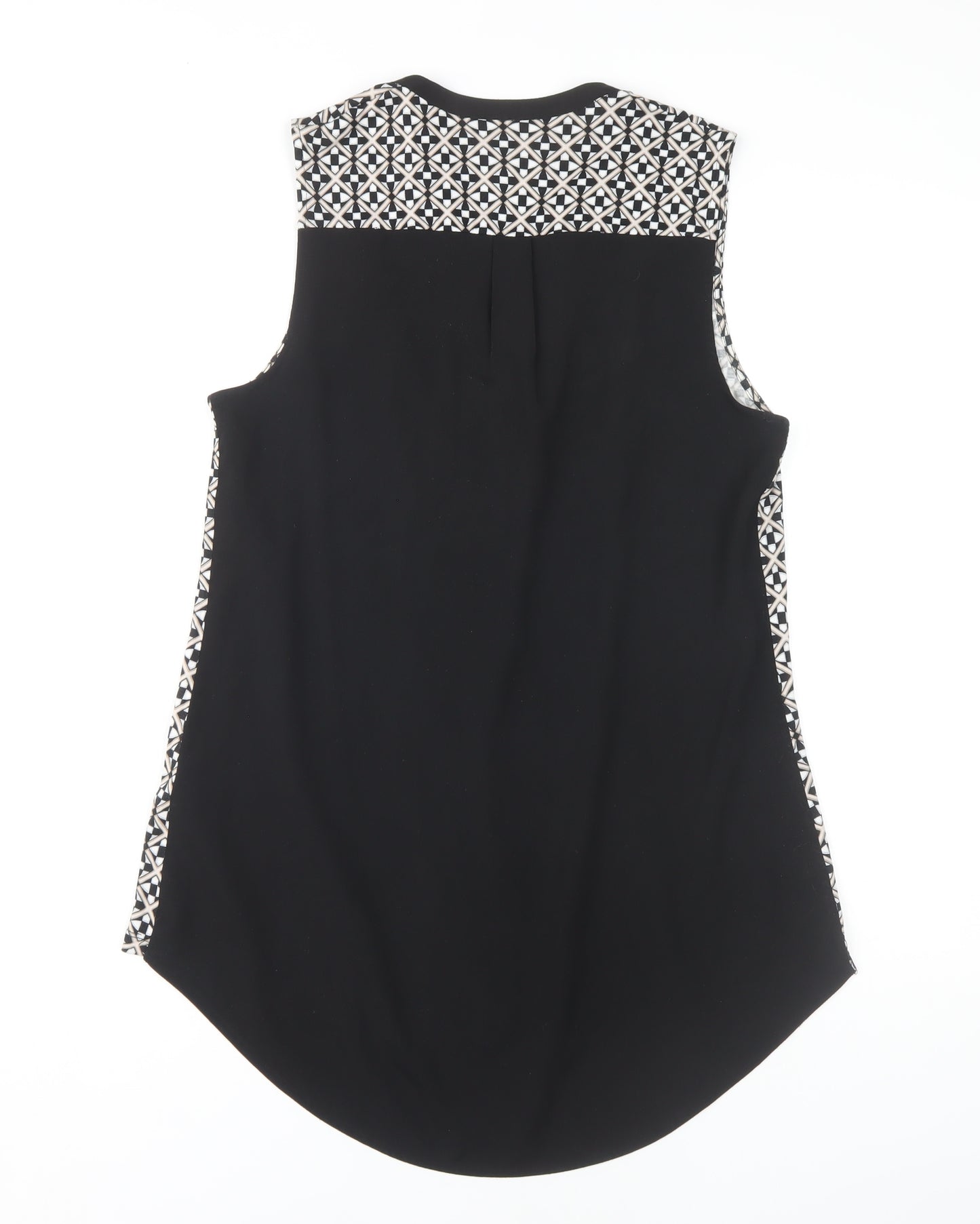 Next Women's Black Geometric Sleeveless Top Size 14