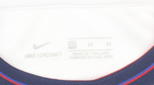 Nike Boys White Football Jersey 2XS - Lightweight & Stylish