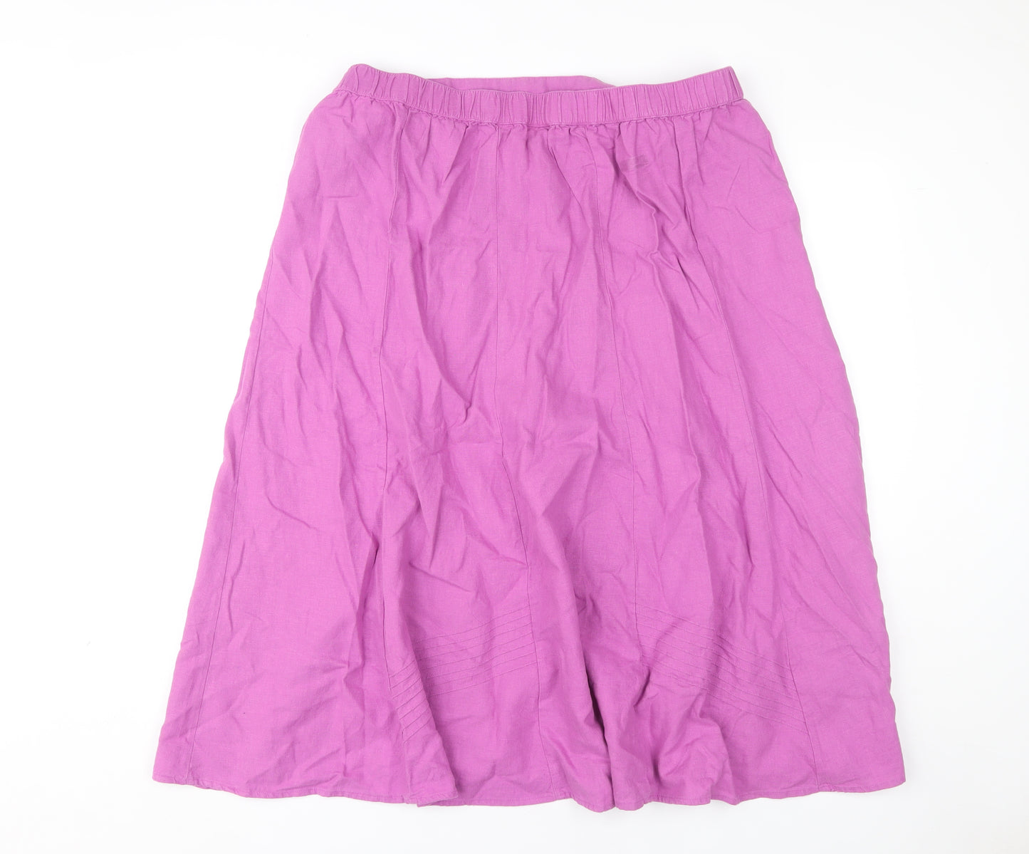 Damart Women’s Purple A-Line Midi Skirt, Size 22