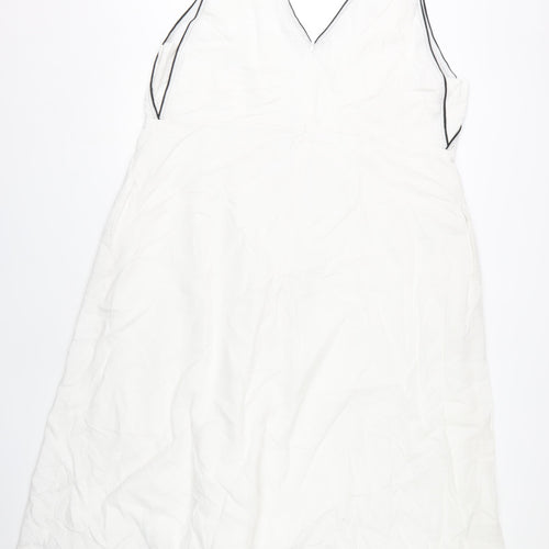 Marks and Spencer Women's White Sleeveless Plus Size Dress