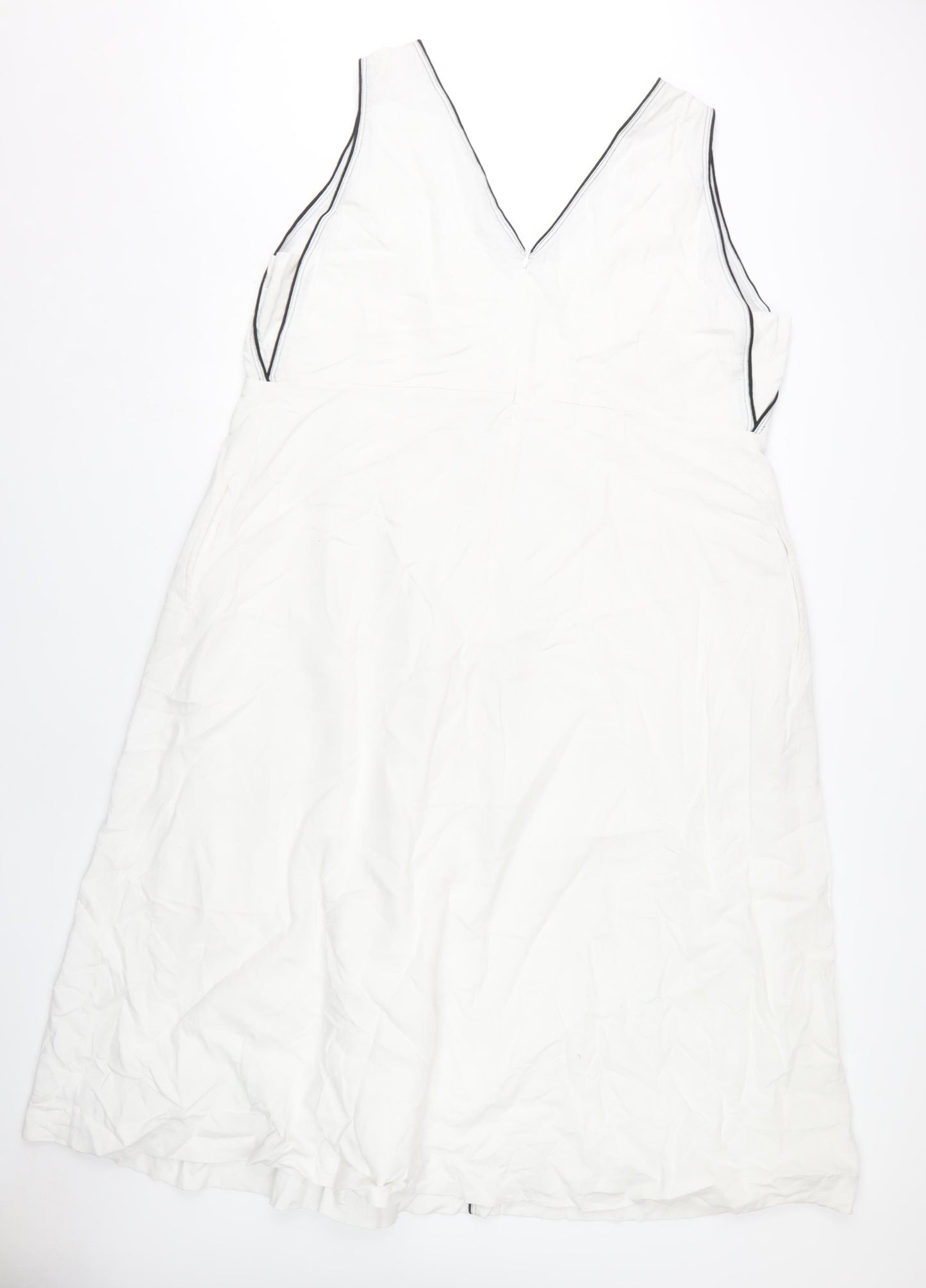 Marks and Spencer Women's White Sleeveless Plus Size Dress