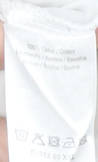 Atlas for Men White Graphic Print XL T-Shirt