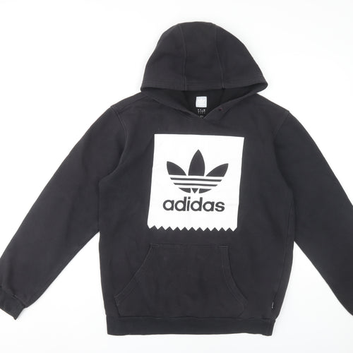 Adidas Men's Black Hoodie, Size S, Pullover Style
