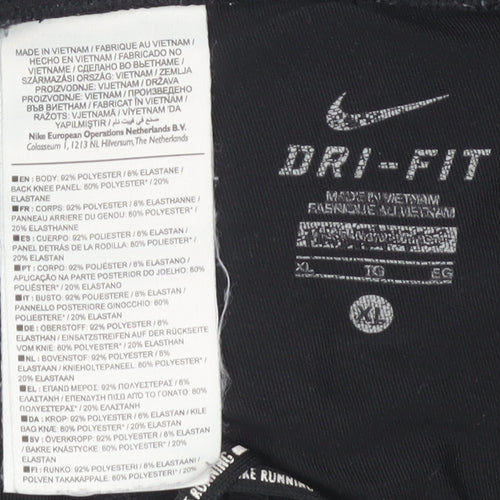 Nike Unisex Black Running Trousers XL - Breathable, Quick Dry
