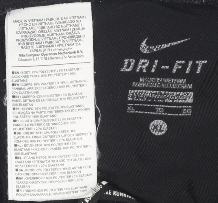 Nike Unisex Black Running Trousers XL - Breathable, Quick Dry