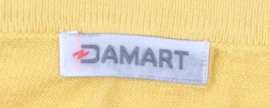 Damart Women's Yellow Crew Neck Pullover Jumper Size 22