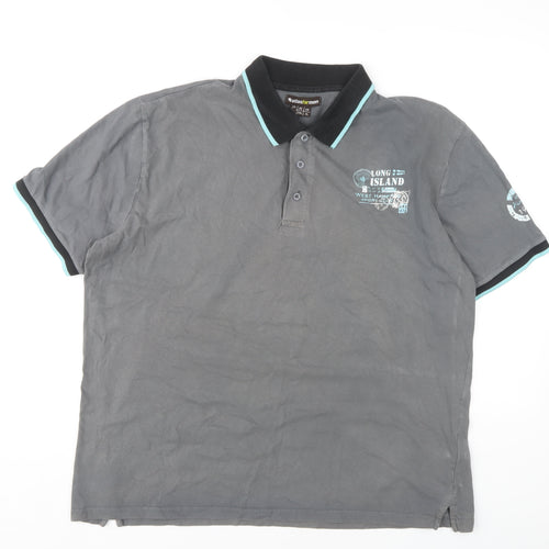 Atlas for Men Grey Polo Shirt XL Short Sleeve