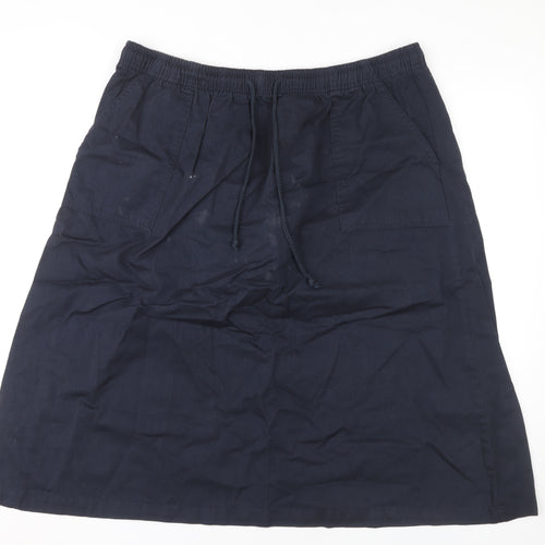 Damart Women's Blue Skirt, Size 18, Elastic Waist