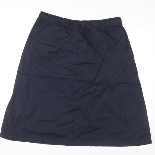 Damart Women's Blue Skirt, Size 18, Elastic Waist