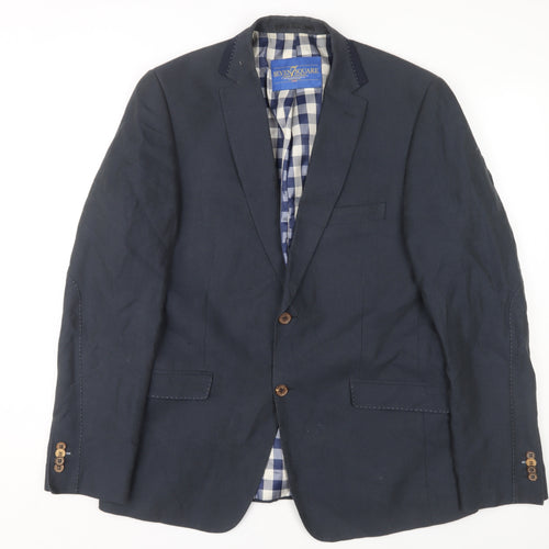 Seven Square Men's Blue Blazer Size UK 40, Notch Lapel
