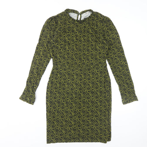Boden Women's Green Long Sleeve Geometric Dress