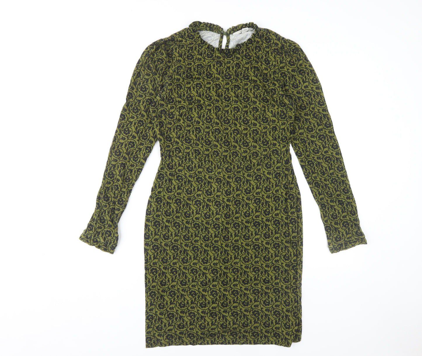 Boden Women's Green Long Sleeve Geometric Dress