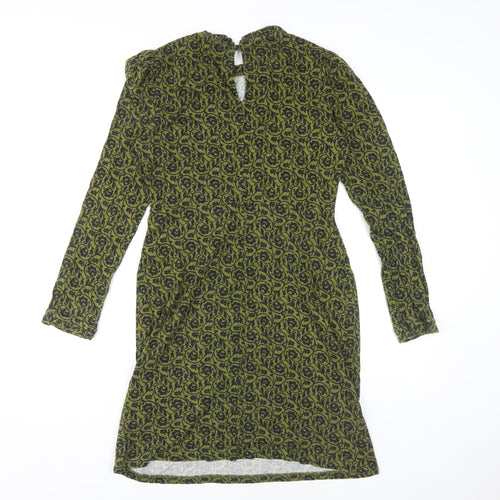 Boden Women's Green Long Sleeve Geometric Dress