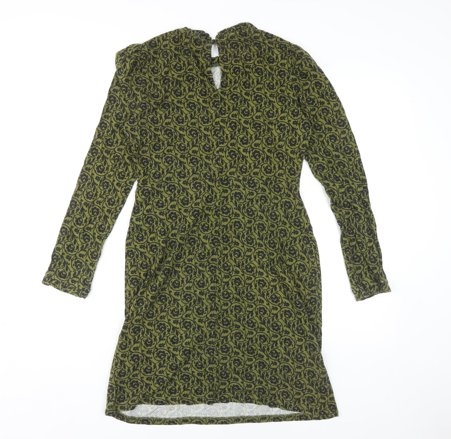 Boden Women's Green Long Sleeve Geometric Dress