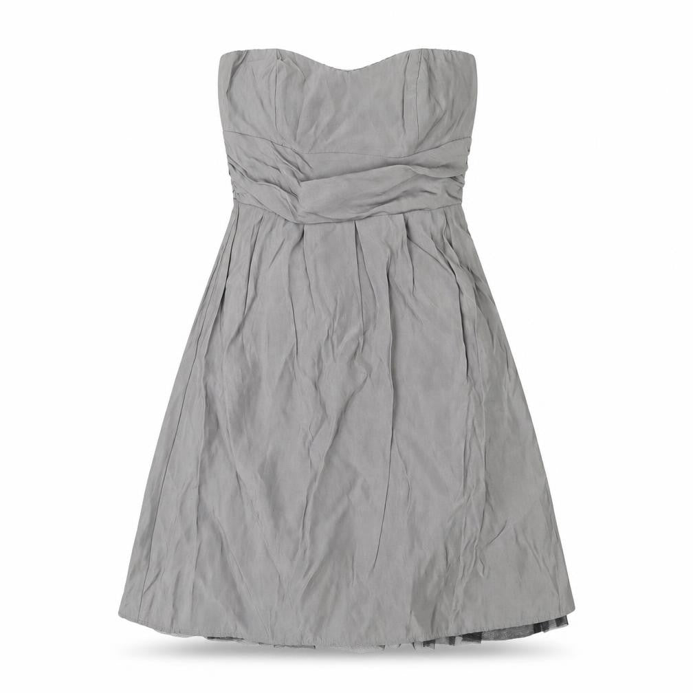 Front view of Star by Julien Macdonald Grey Strapless Dress, size 12
