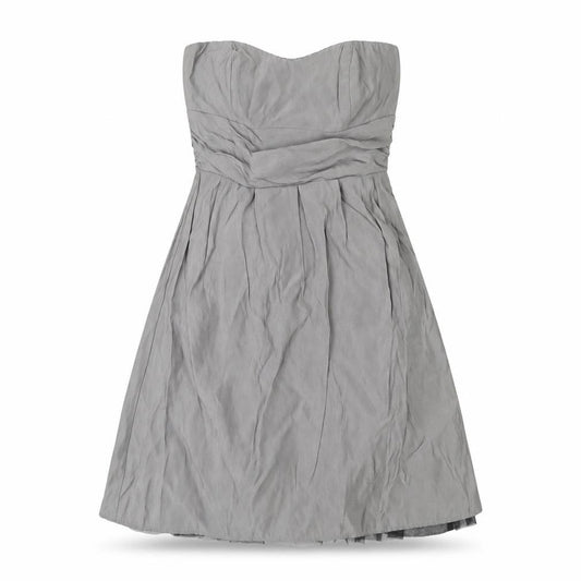Front view of Star by Julien Macdonald Grey Strapless Dress, size 12