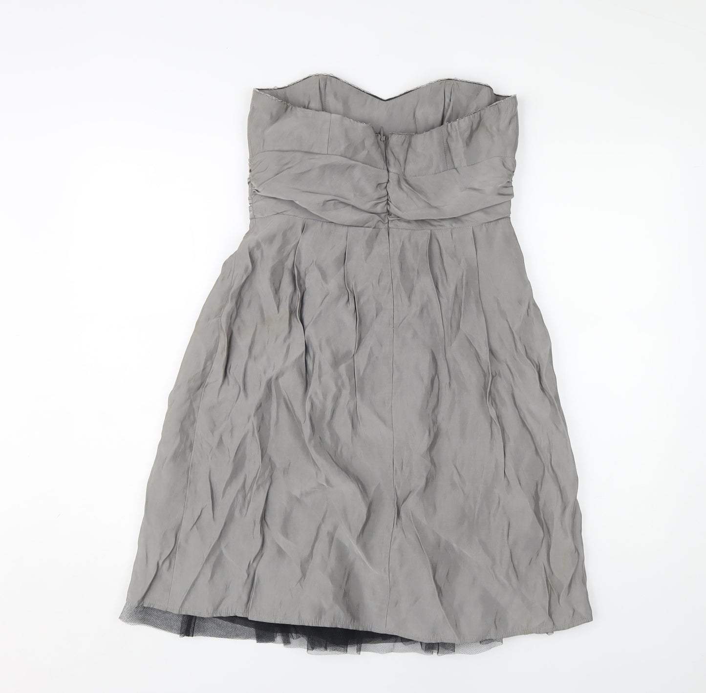 Star by Julien Macdonald Grey Strapless Dress Size 12