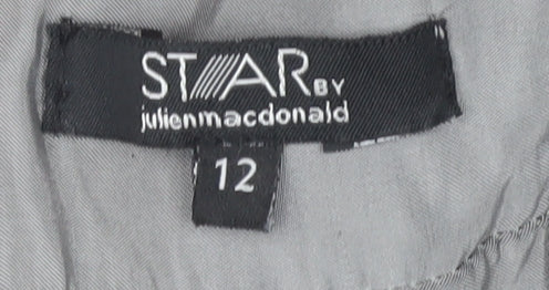 Star by Julien Macdonald Grey Strapless Dress Size 12