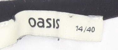 Oasis Women’s White Sleeveless Blouse with Bow Accent