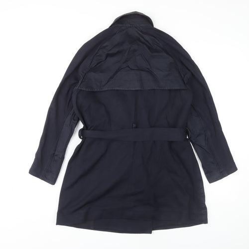 Farhi by Nicole Farhi Women's Blue Trench Coat Size 8