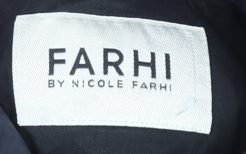 Farhi by Nicole Farhi Women's Blue Trench Coat Size 8