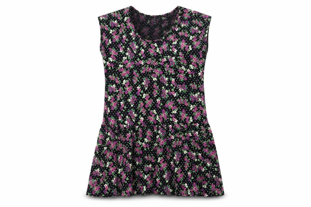 BHS Women's Black Floral Viscose Dress M Casual