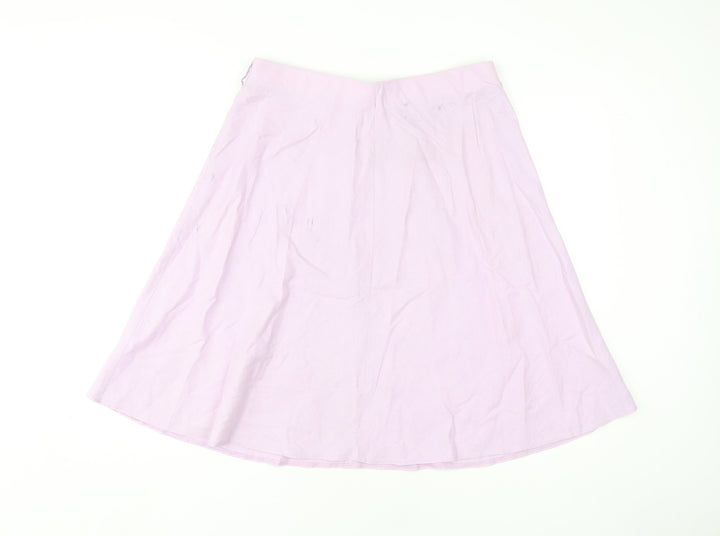 Marks and Spencer Women's Purple A-Line Skirt, Size 14